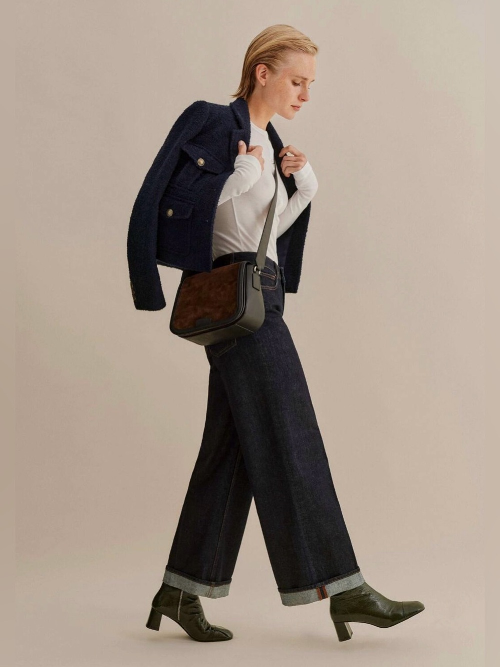ME+EM Crease Front Turn Up Wide-Leg
Jean
Size: 28